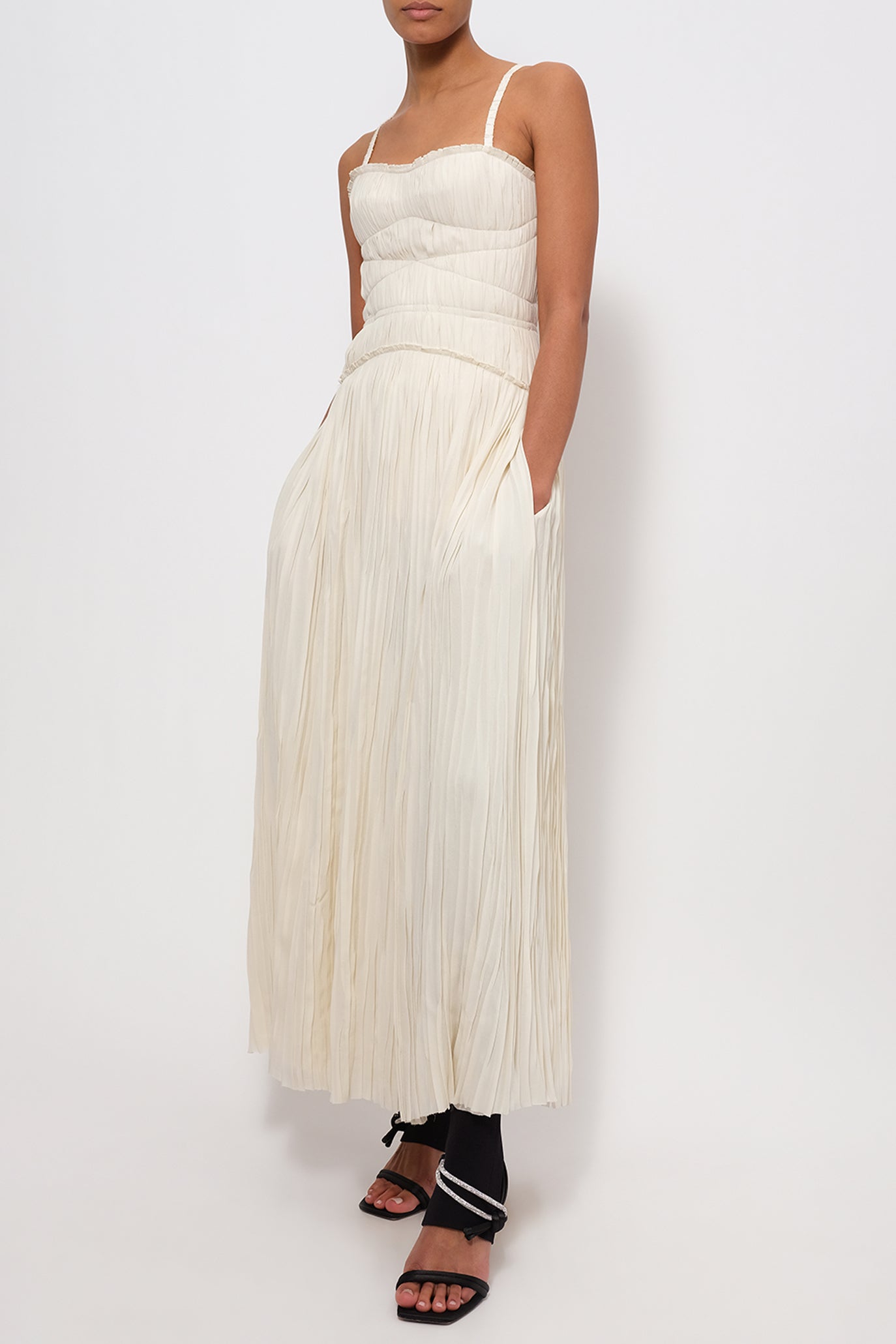 Venus Pleated Midi Dress