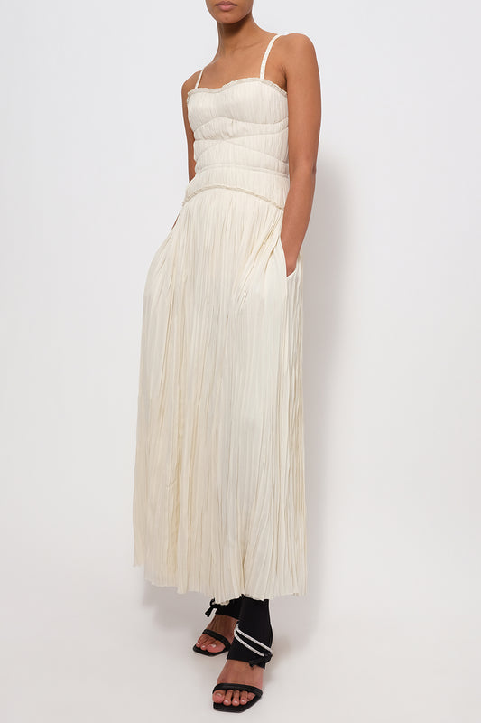 Venus Pleated Midi Dress