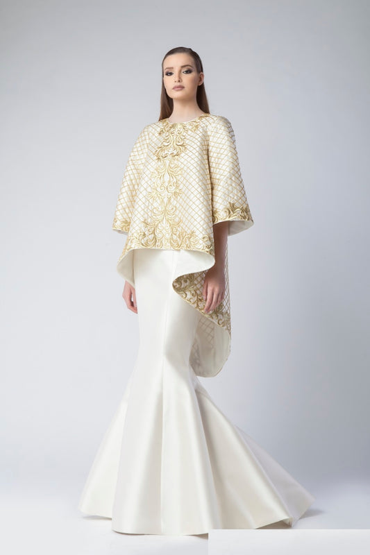 2-Piece Mikado Evening Gown