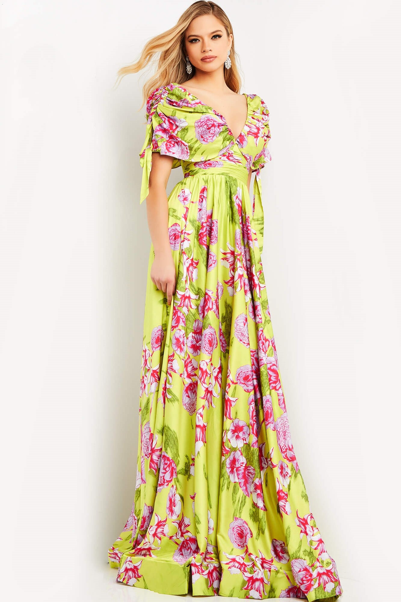 Floral Chiffon Maxi Gown