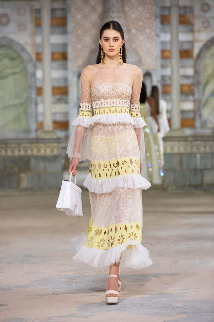 Midi Beaded Tulle Dress