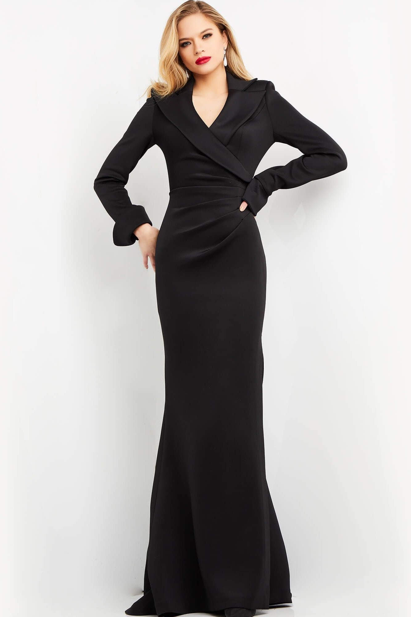 Long Sleeve Collared Gown