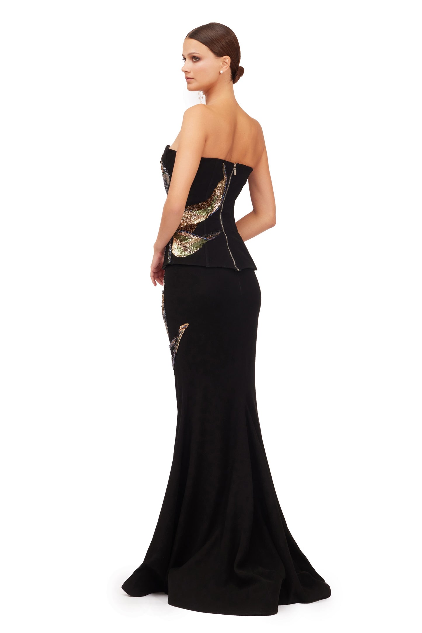 Long Mermaid Skirt with Corset and Cape