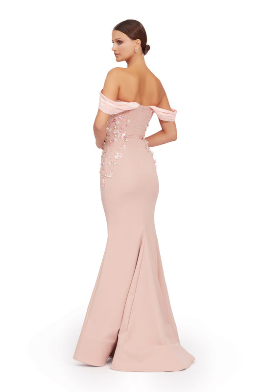 Long Mermaid Embroidered Dress