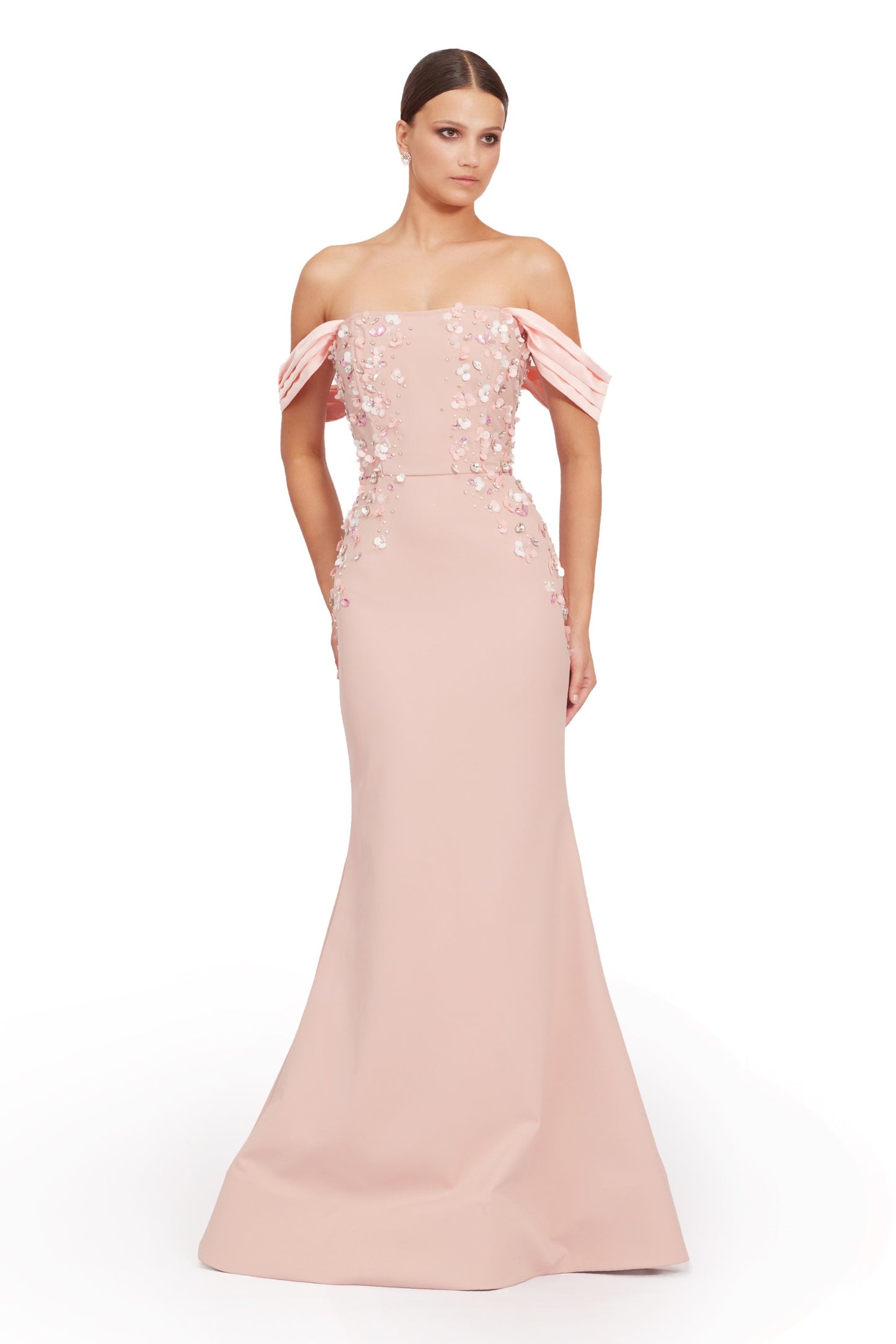 Long Mermaid Embroidered Dress