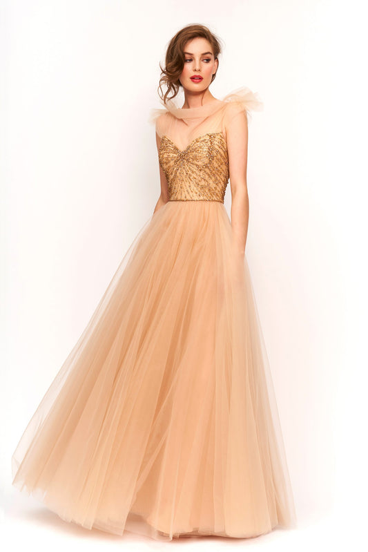 Dream Gold Tulle Gown