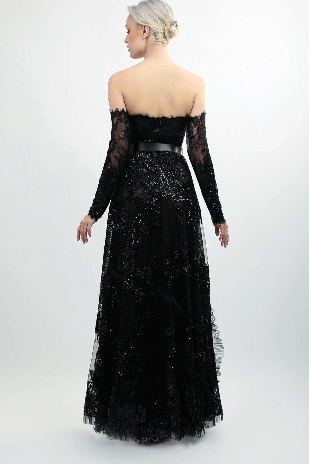 Strapless Sequin Gown