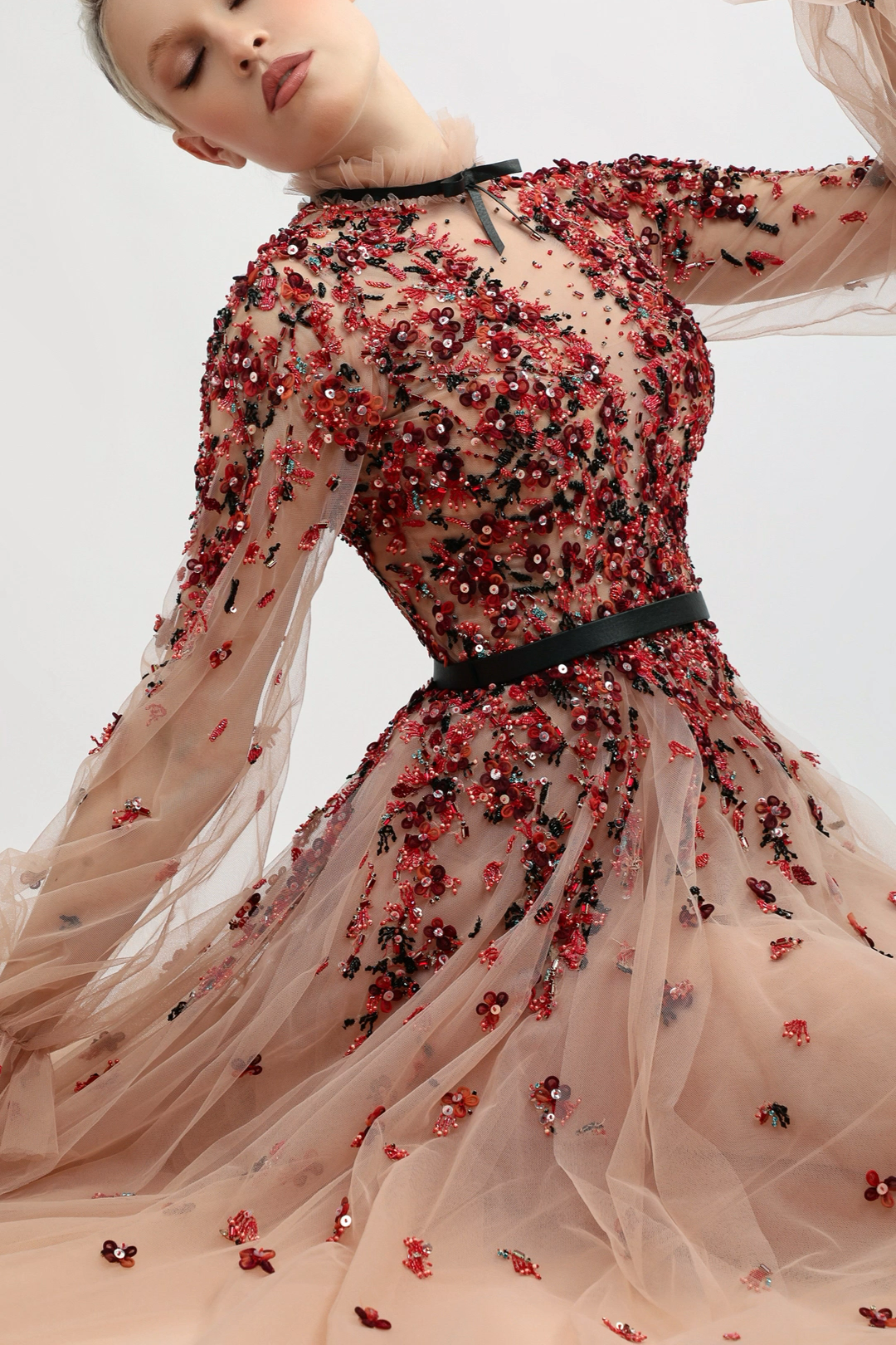 Hand-Embroidered Gown