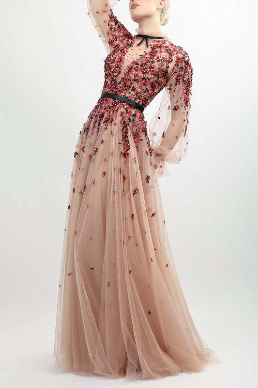Hand-Embroidered Gown