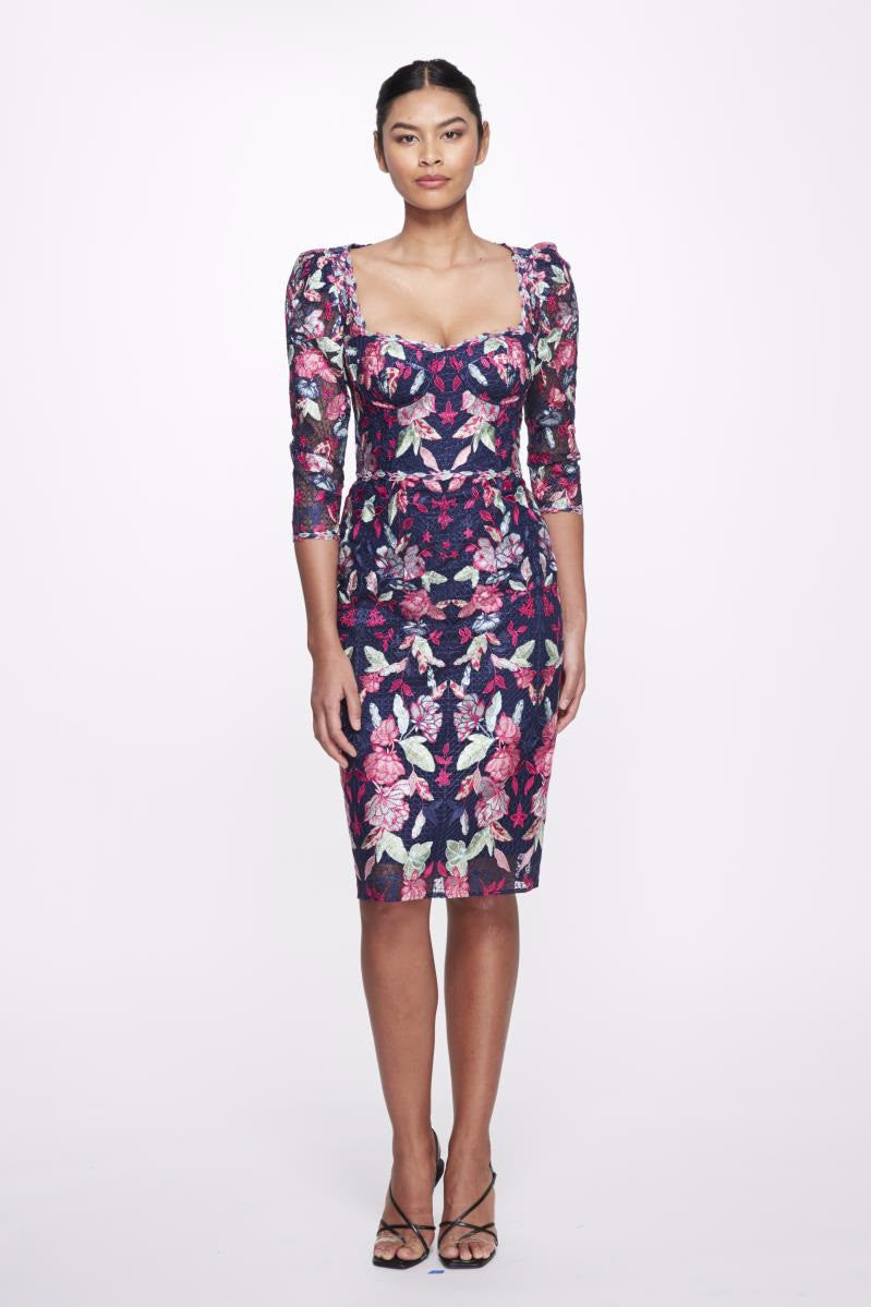 3/4  Sleeve Fitted Dress