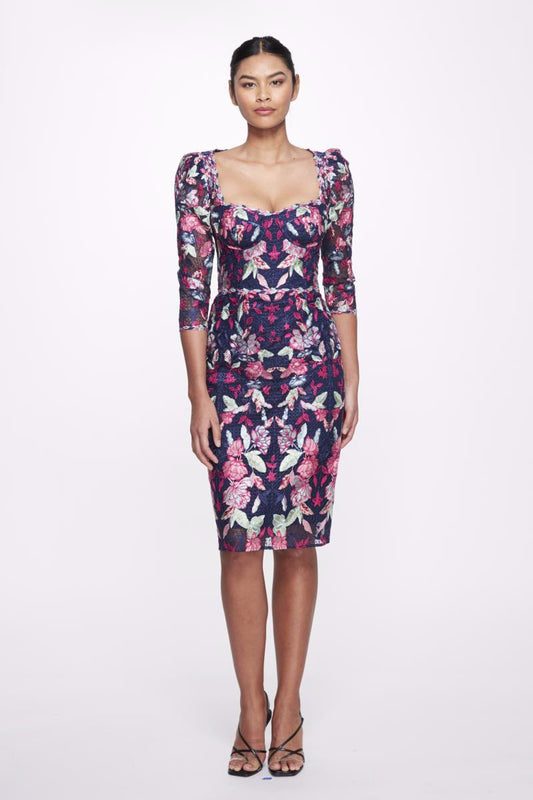 3/4  Sleeve Fitted Dress