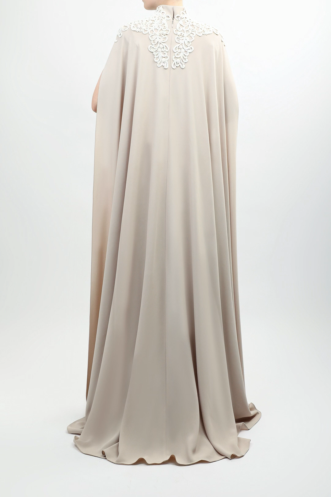 Crepe Beaded Gown