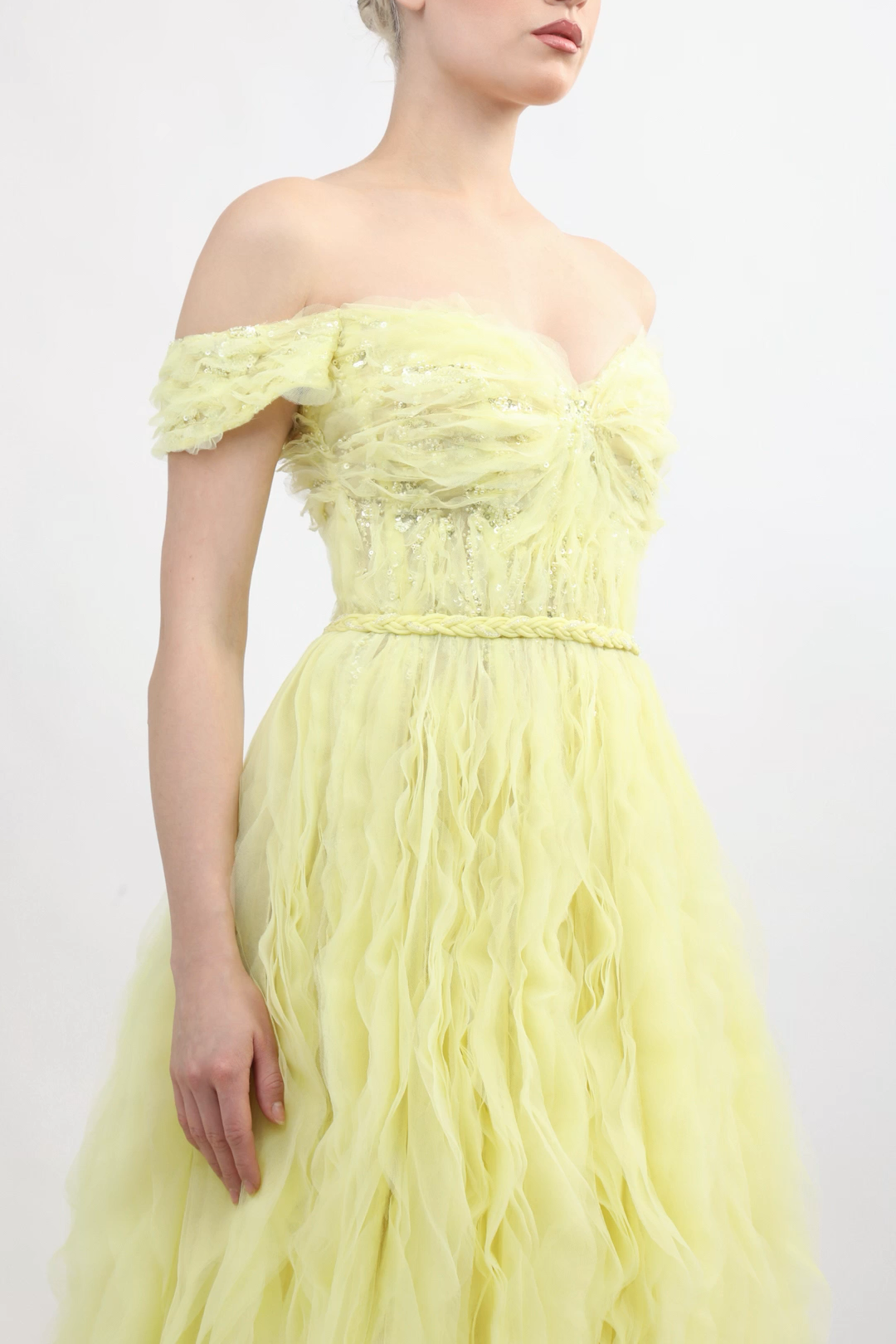 Off-Shoulder Puffy Gown