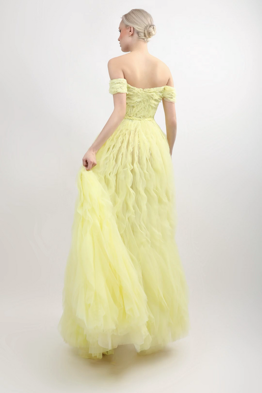 Off-Shoulder Puffy Gown