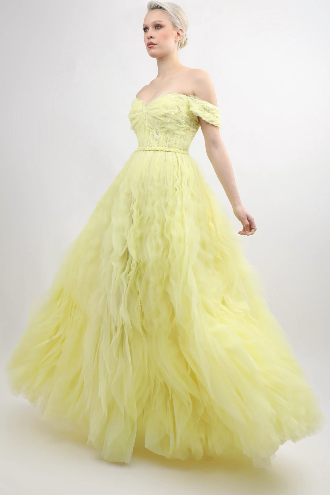 Off-Shoulder Puffy Gown