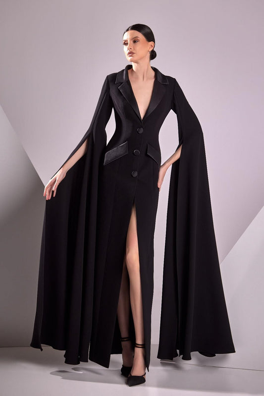 Crepe Cady and Satin Duchesse Gown