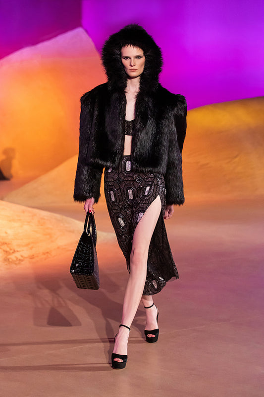 Hooded Fur Jacket