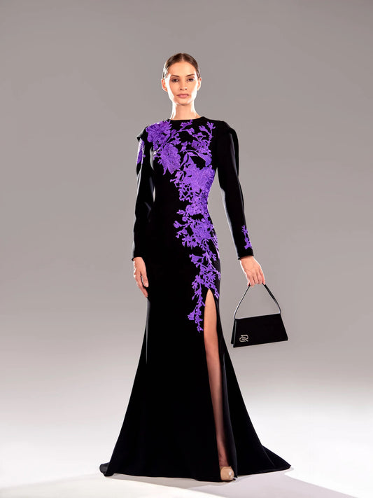 Long Sleeve Threaded Dress