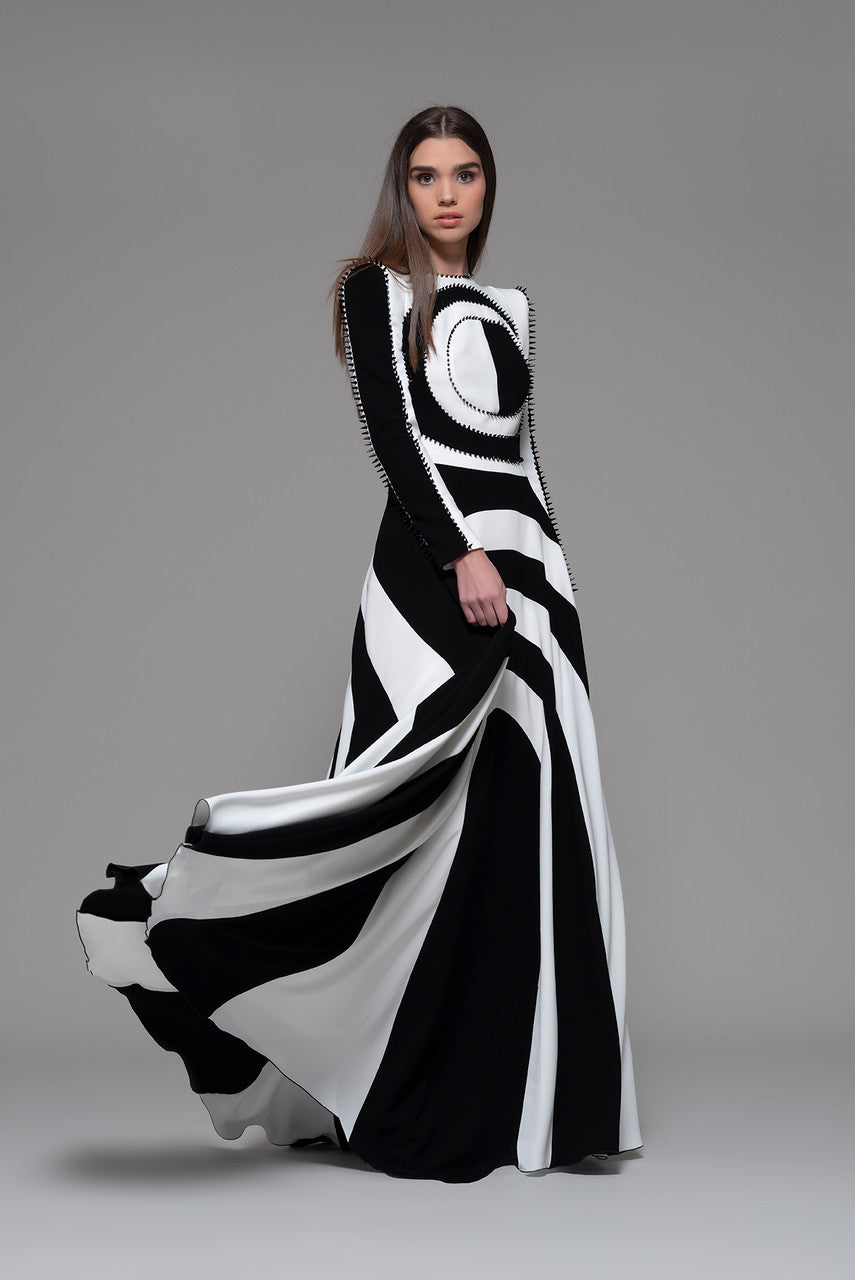 Faedo Long Sleeve Spike Gown