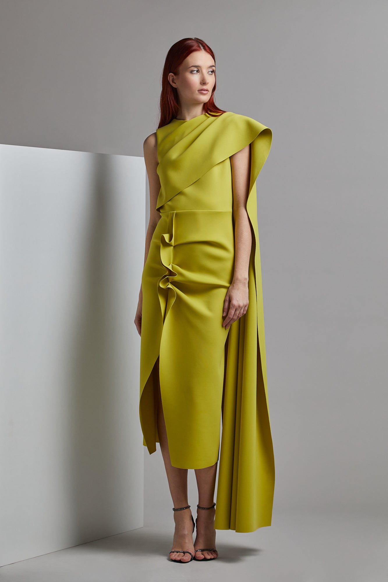 Draped MASANORI Midi Dress