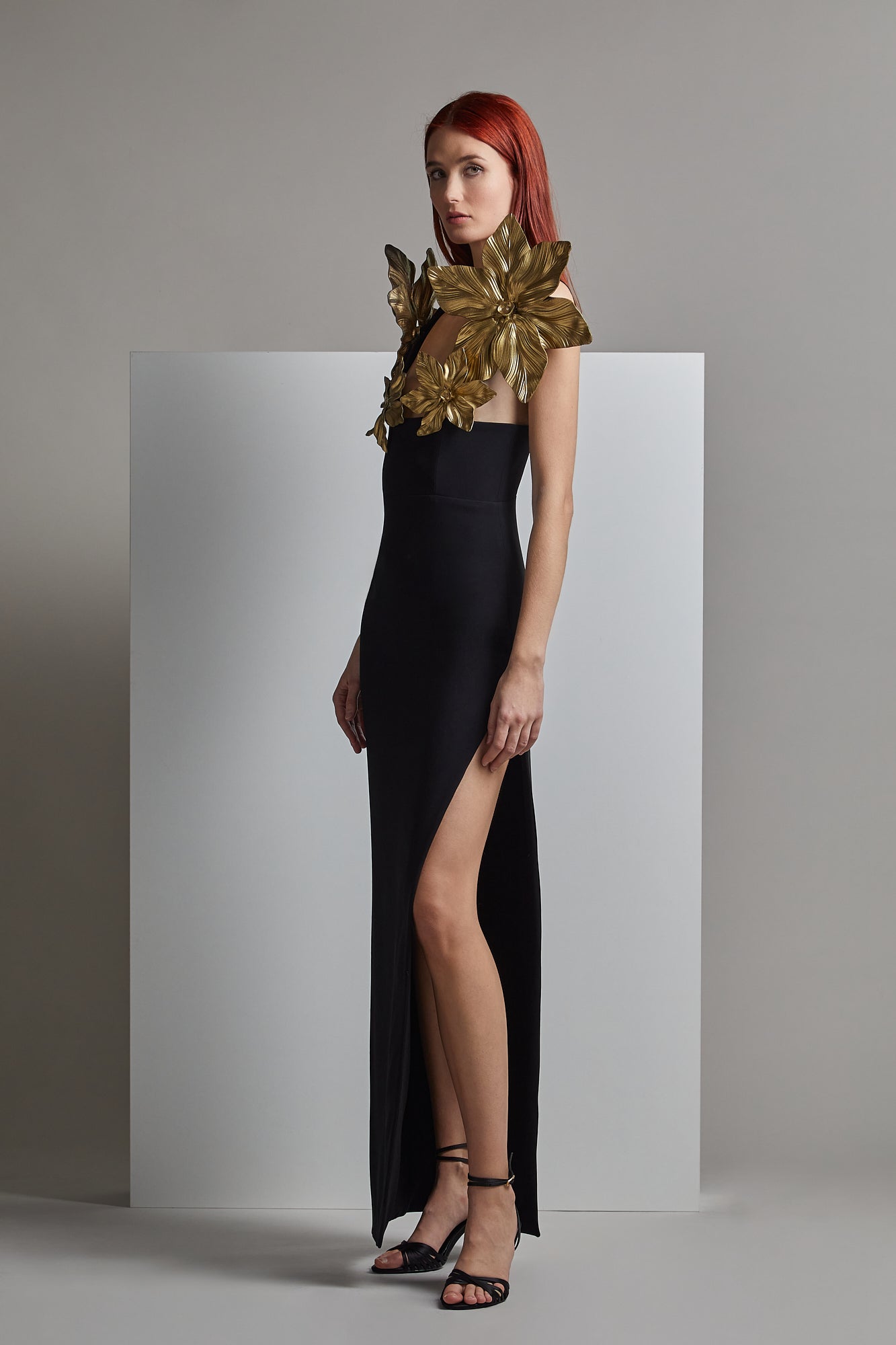 Sleeveless MAYU Flower Evening Dress