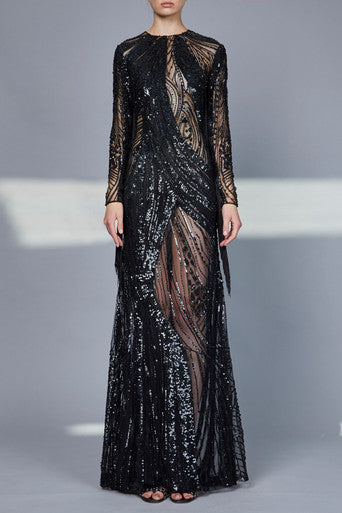 Bead Embroidered  Gown
