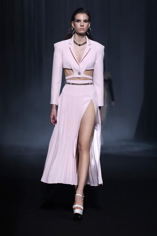 Cropped Cr?pe Jacket and Skirt
