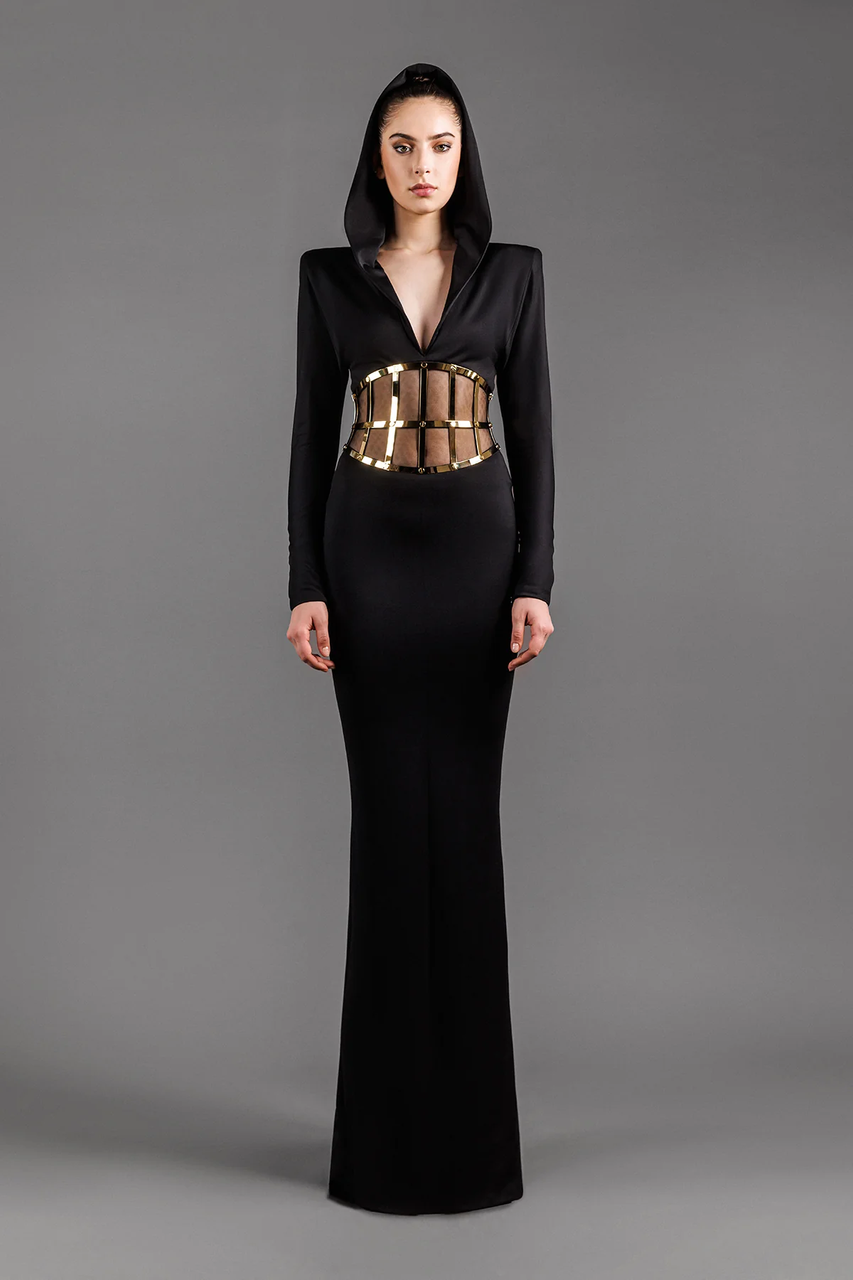 Hooded  Jersey Gown