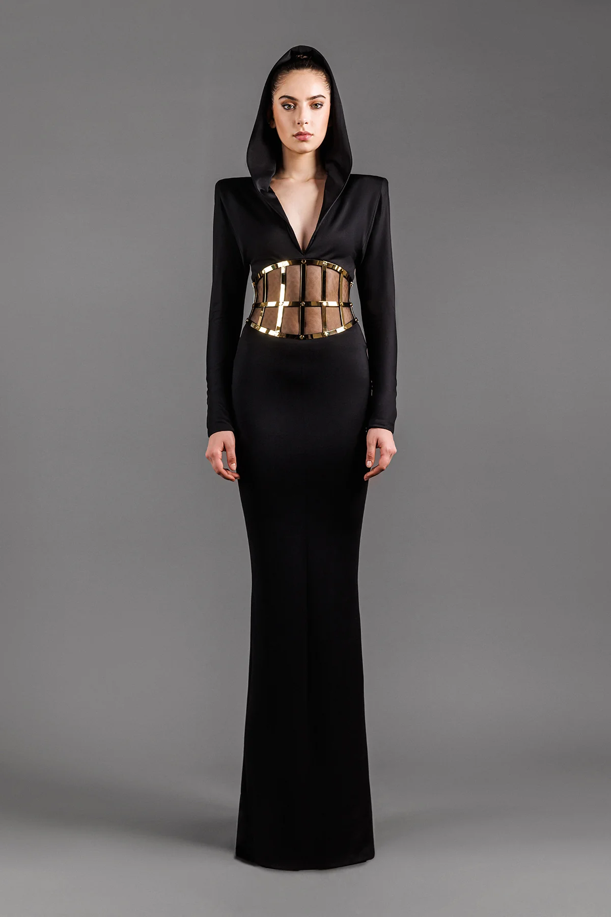 Hooded Jersey Gown