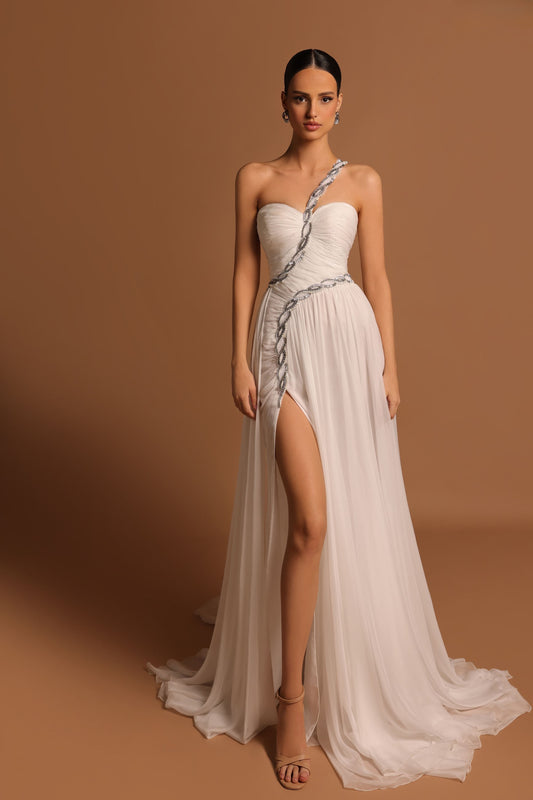 Sleeveless Asymmetric LENNY Gown