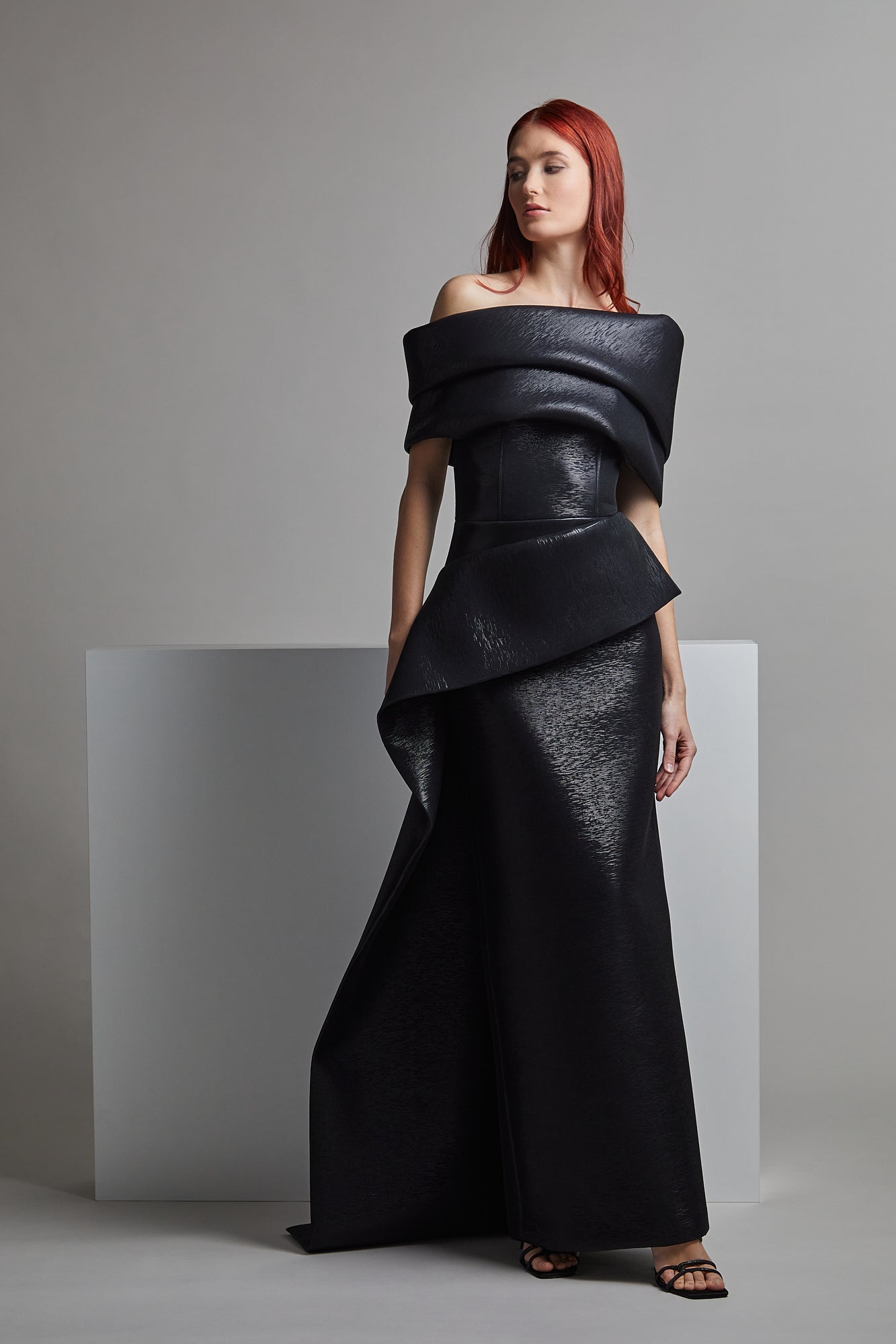Off-Shoulder RAKU Evening Dress