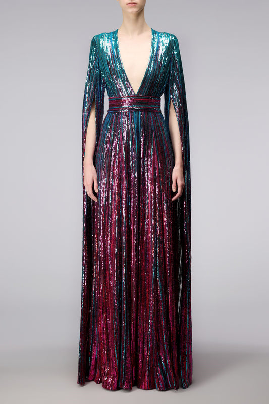 Tulle Embroidered Long Gown