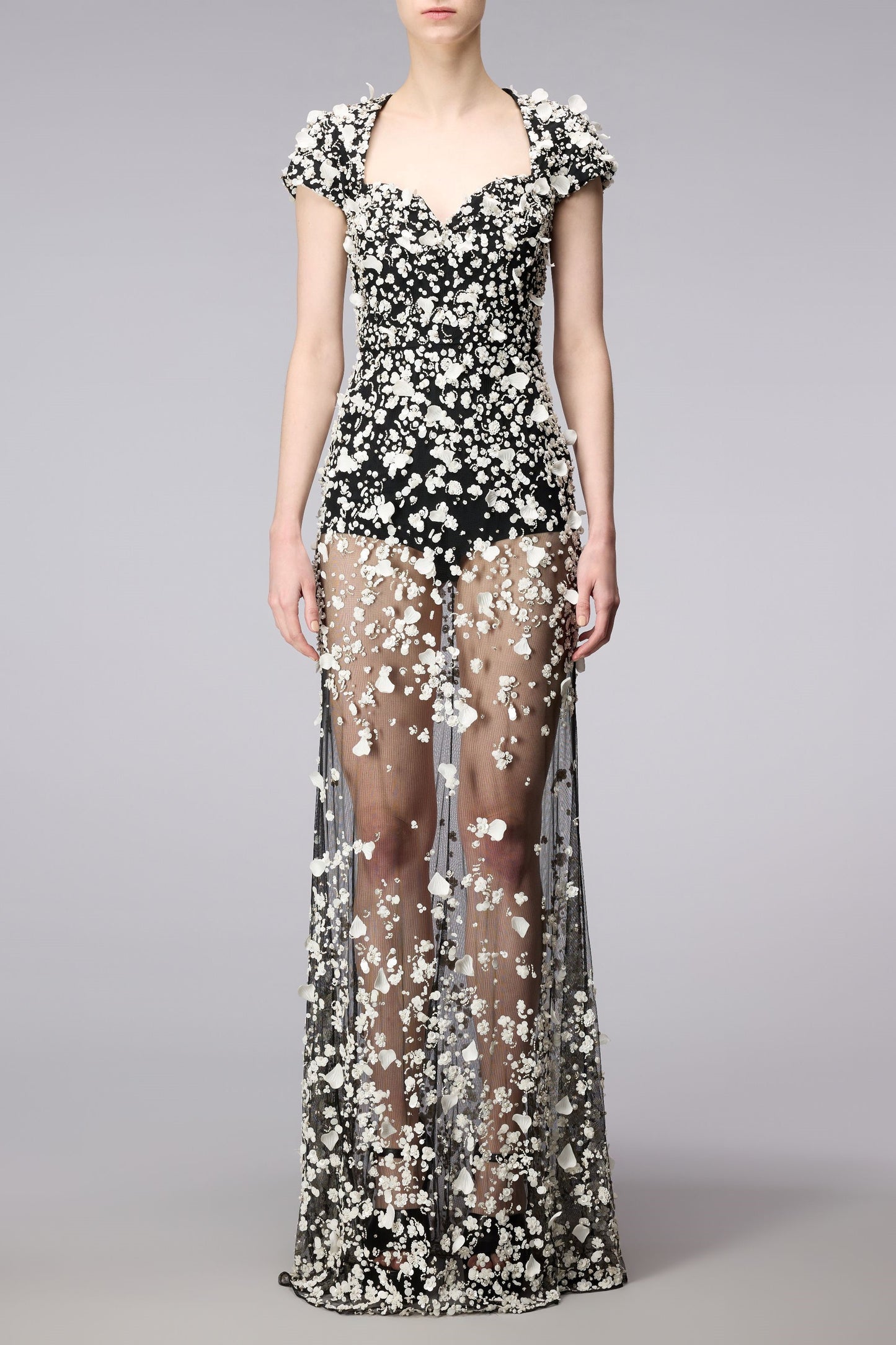 Embellished Tulle Gown