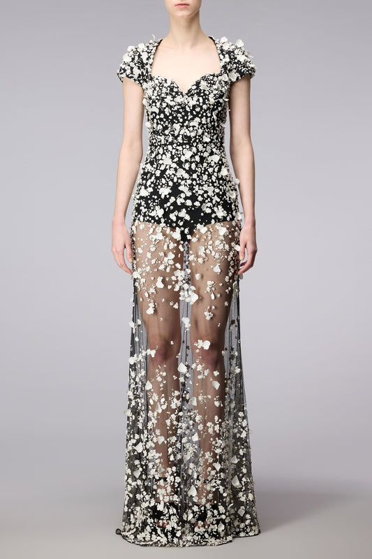 Embellished Tulle Gown