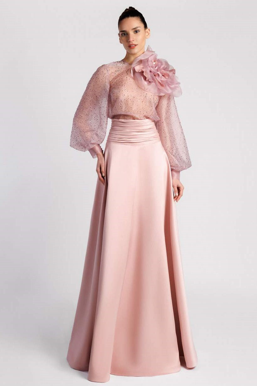 Organza Blouse with Cady Skirt