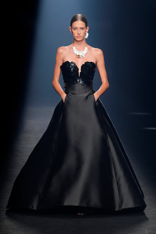 Cairano Strapless Sculpted Bodice Ball  Gown