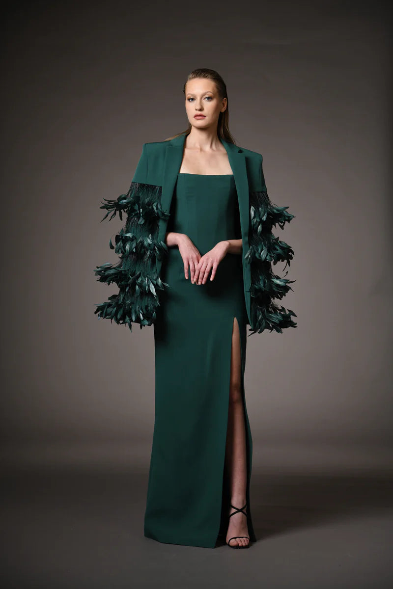Feather Blazer and Dress