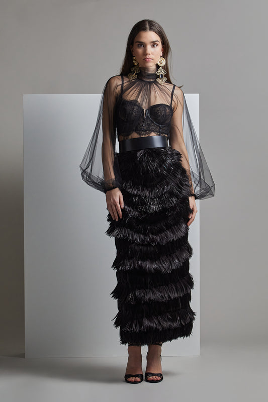 SHIGEU Evening Top & Skirt