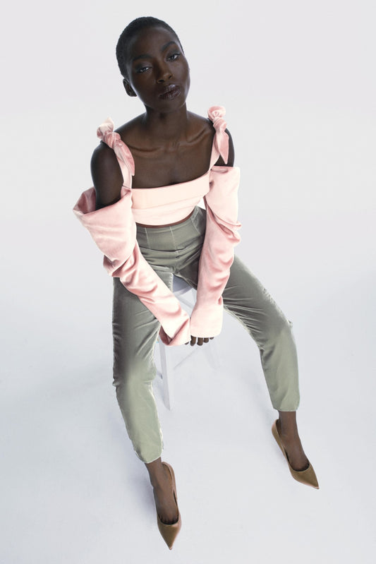 Velvet Crop Top and Pants