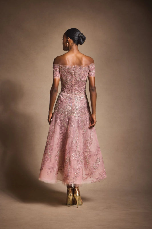 Off Shoulder A-line Dress