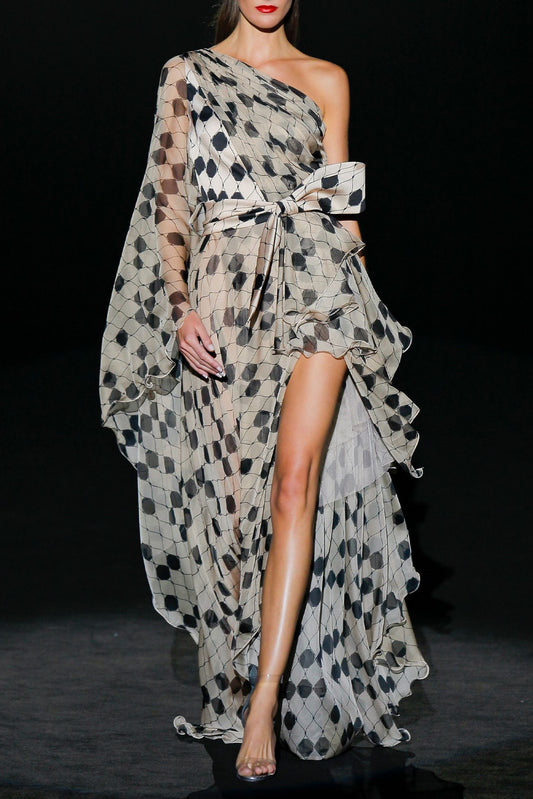 One Shoulder INFINITY Evening-Dress