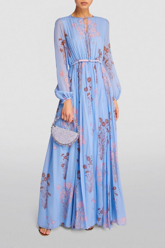 Printed Georgette Gown