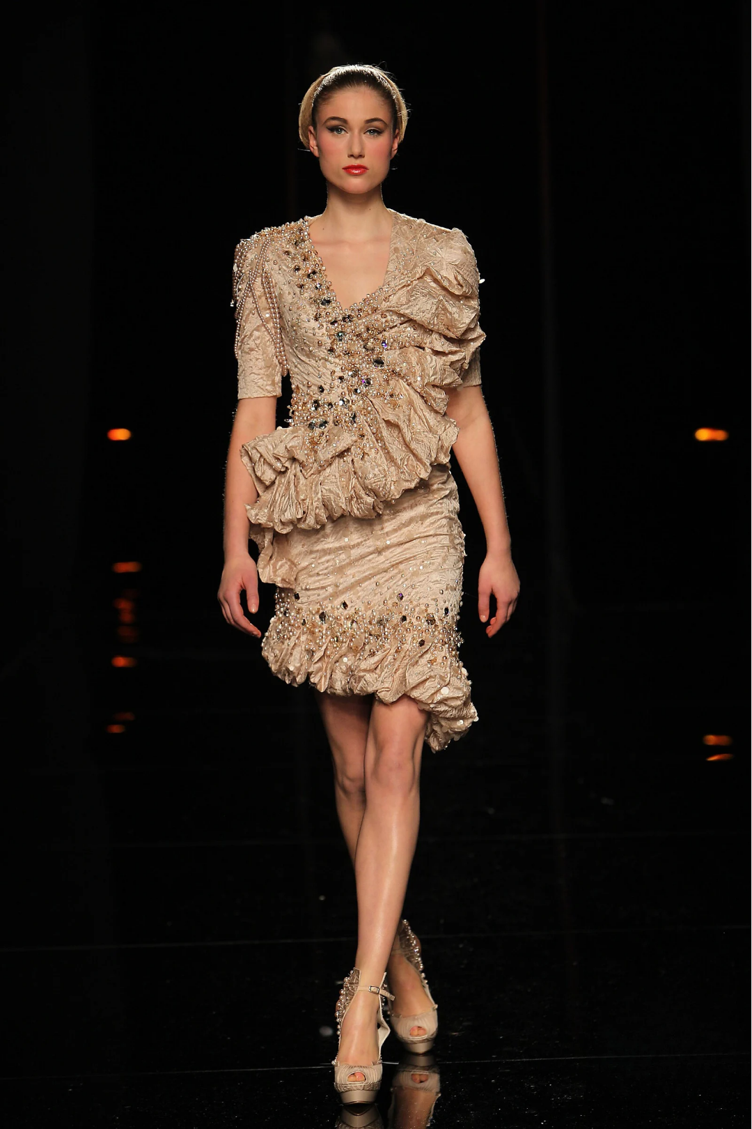 Asymmetrical Ruffled Dress