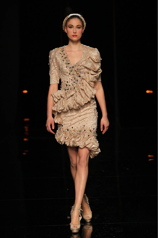 Asymmetrical Ruffled Dress