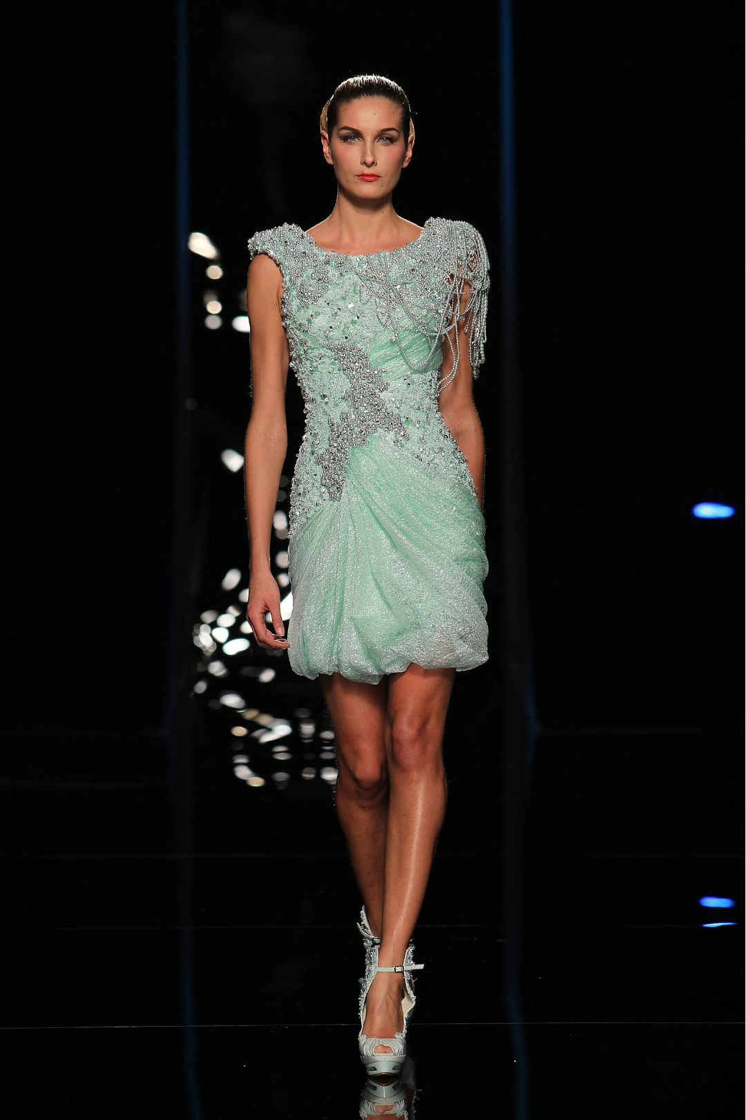 Embellished Cap Sleeve Dress