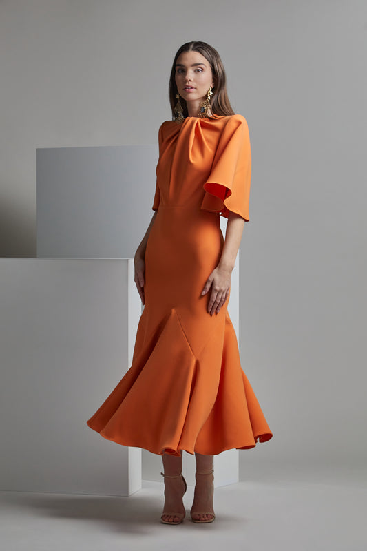 Short Sleeve URARA Midi Dress