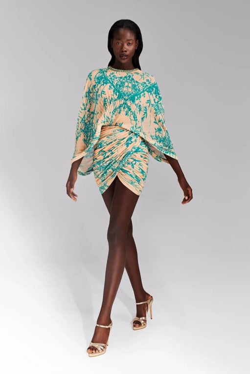 Cape-like Short Dress