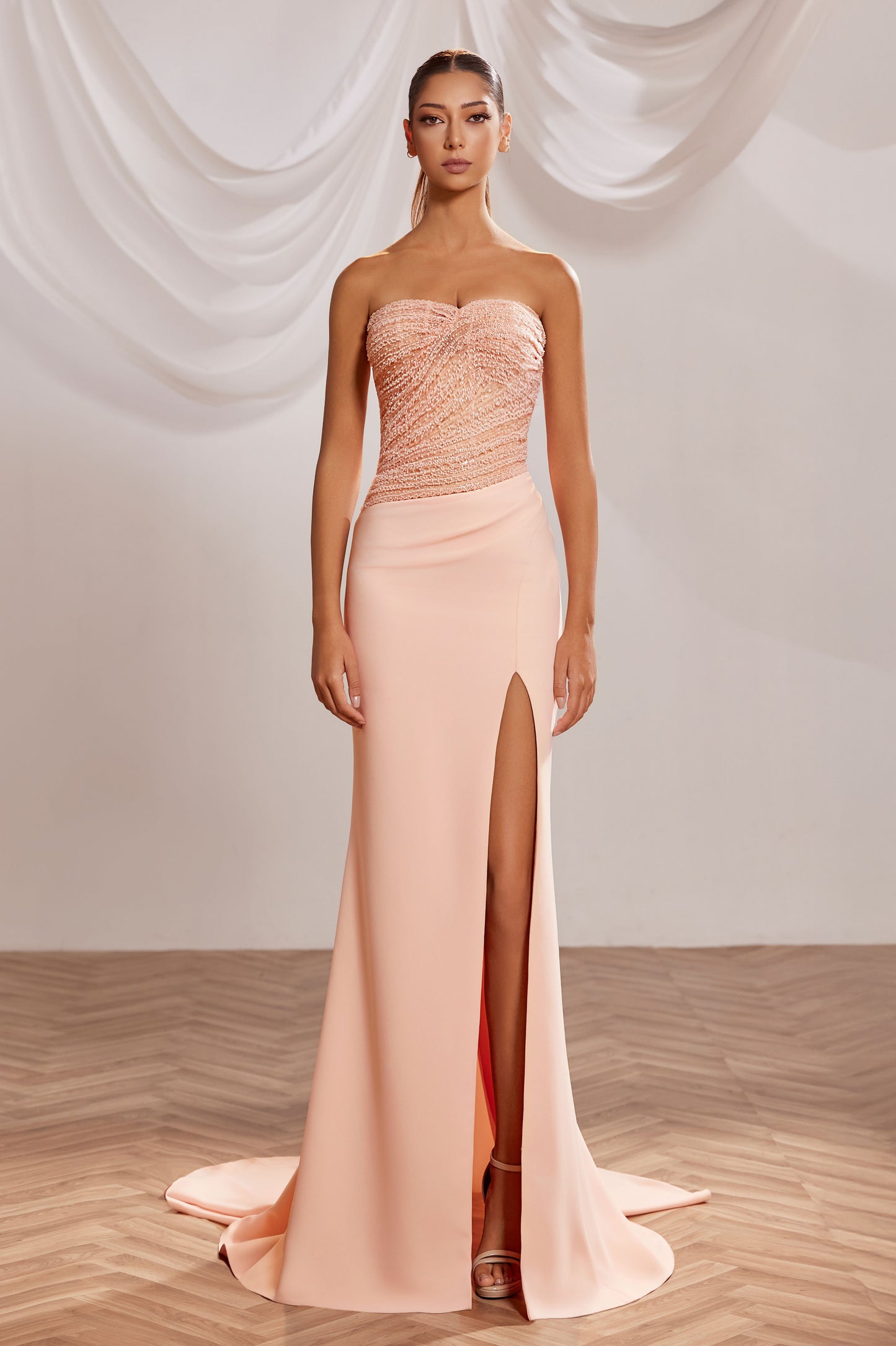 Strapless Neckline Gown