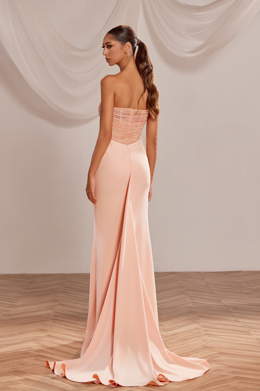 Strapless Neckline Gown
