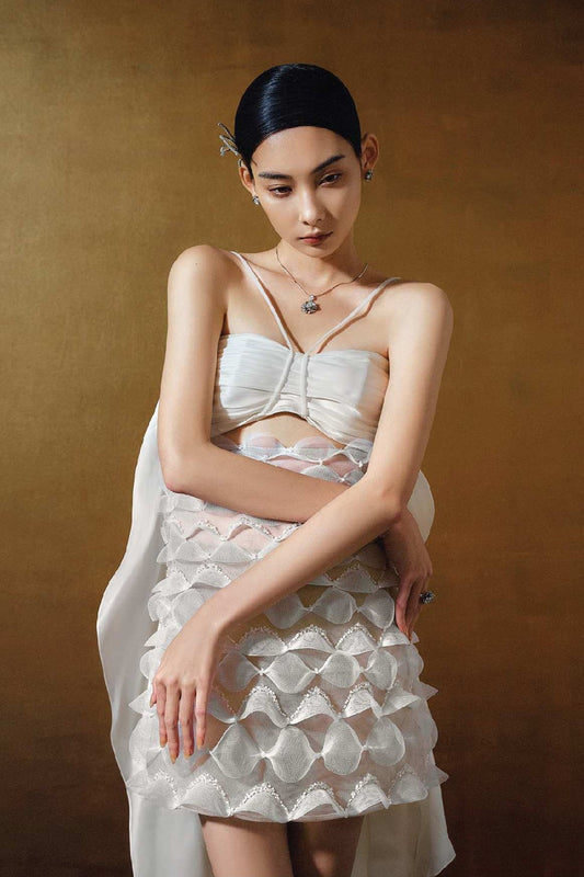 Organza, Tulle and Sequin Mini Dress